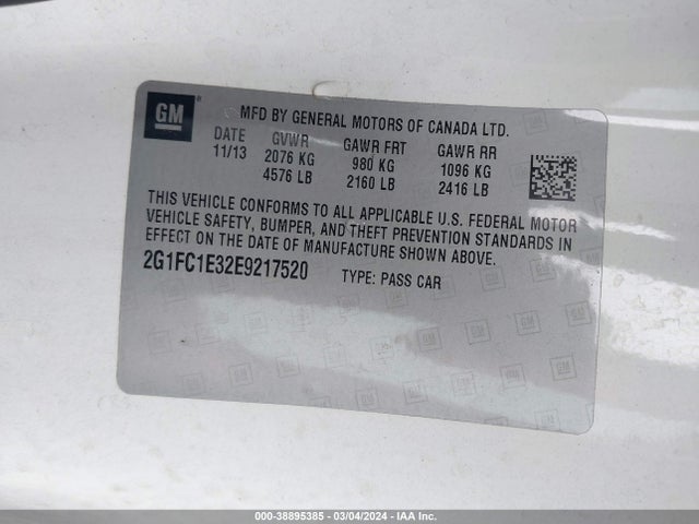 Chevrolet Camaro 2lt 2014 2G1FC1E32E9217520 Image 9