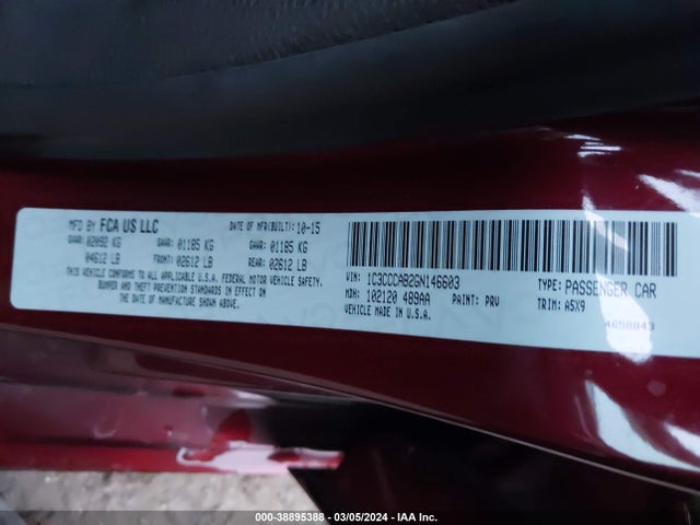 Chrysler 200 Limited 2016 1C3CCCAB2GN146603 Image 9