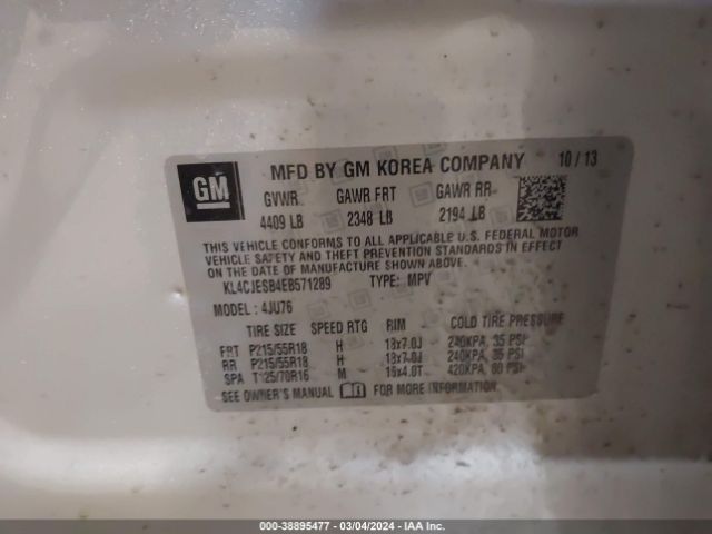 KL4CJESB4EB571289 Buick Encore