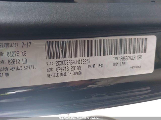 Dodge Challenger Sxt 2018 2C3CDZAG0JH112252 Image 9