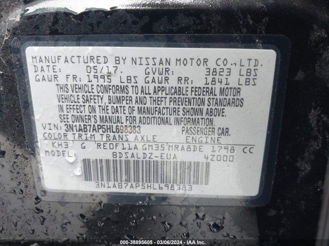 Nissan SENTRA SV 2017 3N1AB7AP5HL698383 Image 9