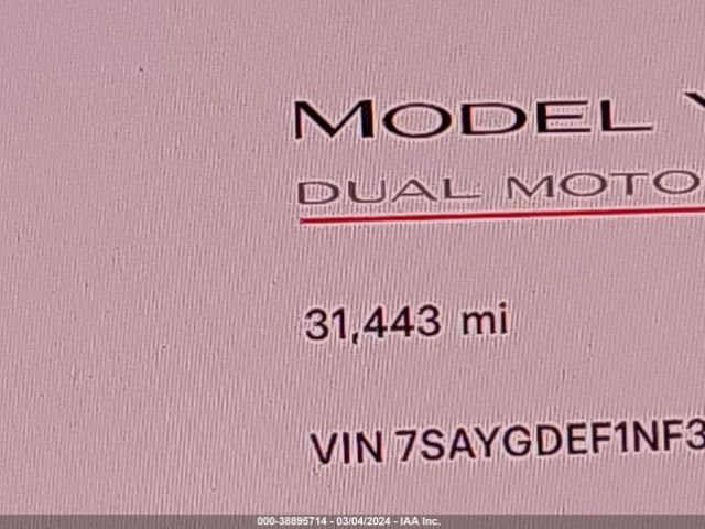 7SAYGDEF1NF345634 Tesla Model Y Performance Dual Motor All-wheel Drive