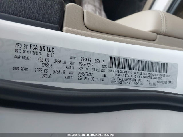 Jeep Grand Cherokee Laredo 2015 1C4RJEAG6FC951694 Image 9