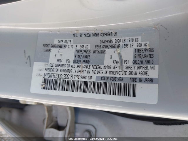 JM1DKFB73G0132916 Mazda Cx-3 Sport