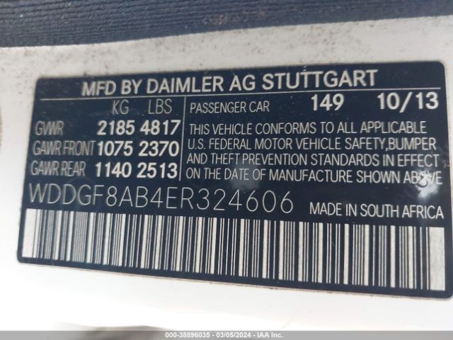 WDDGF8AB4ER324606 Mercedes-Benz C 300 Luxury 4matic/sport 4matic