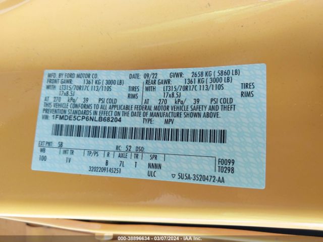 2022 FORD BRONCO 1FMDE5CP6NLB68204 Photo 8