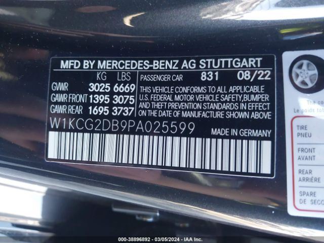 W1KCG2DB9PA025599 Mercedes-Benz EQS 450+