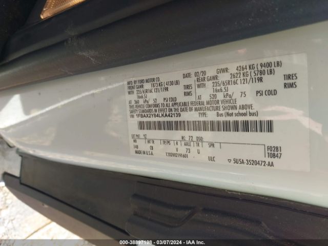 1FBAX2Y84LKA42139 Ford Transit-350 Passenger Van Xlt