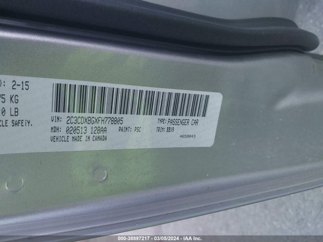 Dodge Charger Se 2015 2C3CDXBGXFH778805 Image 9