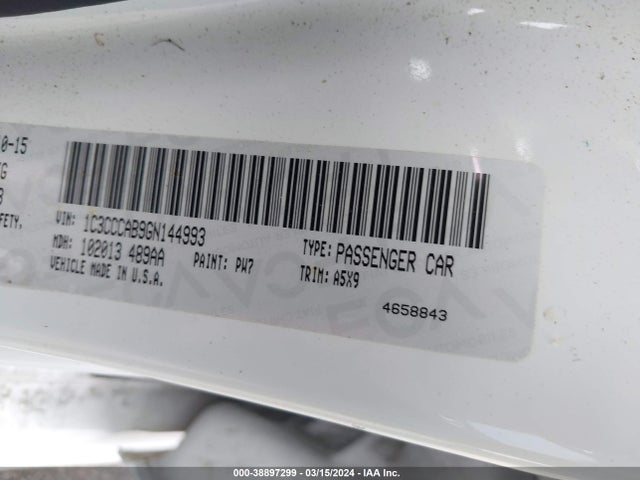 Chrysler 200 Limited 2016 1C3CCCAB9GN144993 Image 9