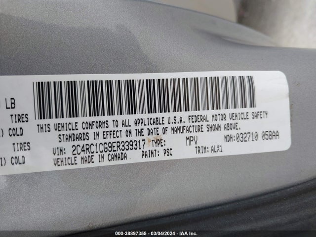 2C4RC1CG9ER339317 Chrysler Town & Country Touring-l