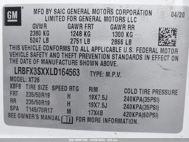 Buick Envision Awd Premium I 2020 LRBFX3SXXLD164563 Image 9