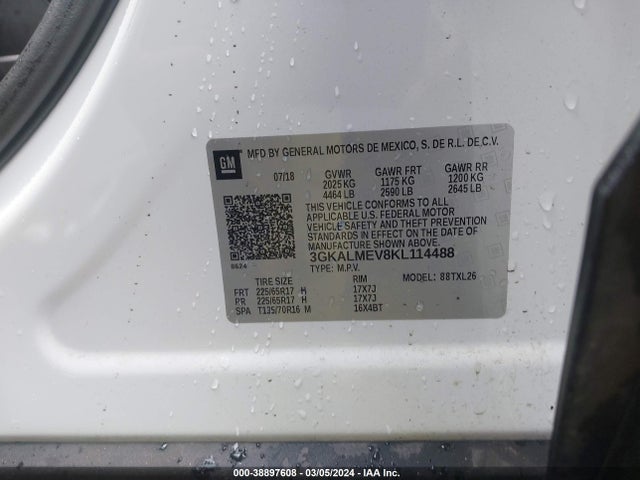 GMC Terrain Sle 2019 3GKALMEV8KL114488 Image 9