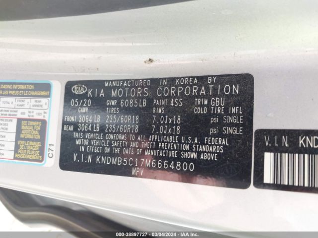 KNDMB5C17M6664800 KIA SEDONA EX