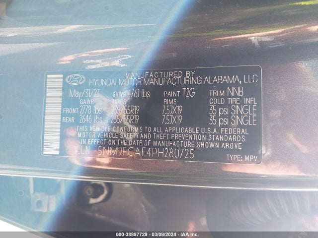 Hyundai TUCSON SEL 2023 5NMJFCAE4PH280725 Image 9