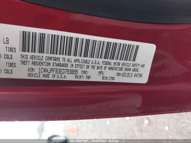 Jeep Patriot Latitude 2014 1C4NJPFB3ED793895 Image 9