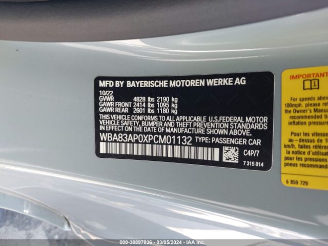 WBA83AP0XPCM01132 BMW M440I