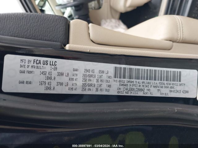 1C4RJEBG0LC280842 Jeep Grand Cherokee Limited 4x2
