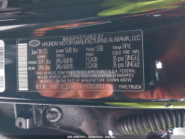 Hyundai Santa Cruz Sel 2024 5NTJCDAE7RH080881 Image 9