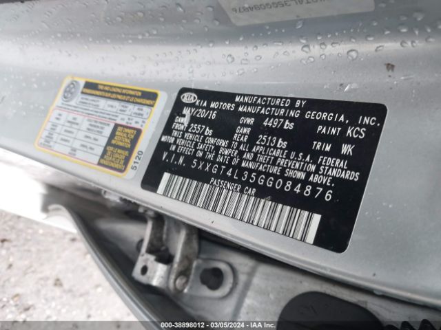 5XXGT4L35GG084876 KIA Optima Lx