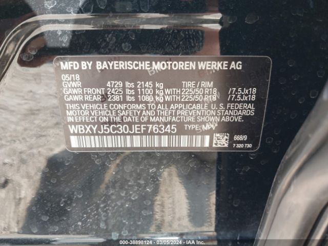 WBXYJ5C30JEF76345 BMW X2 Xdrive28i