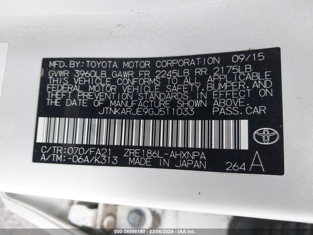 Scion IM 2016 JTNKARJE9GJ511033 Image 9