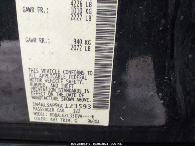 Nissan Altima 2.5 S 2016 1N4AL3AP9GC123593 Image 9