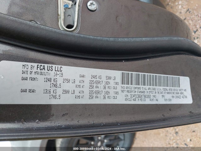 Dodge JOURNEY SE 2019 3C4PDCBB2KT863262 Image 9