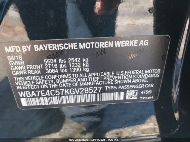 WBA7E4C57KGV28527 BMW 740i Xdrive