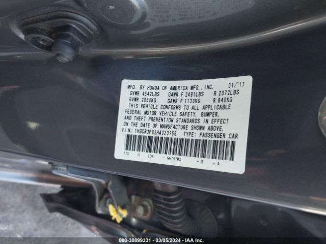 1HGCR3F82HA023756 Honda Accord Ex-l V6