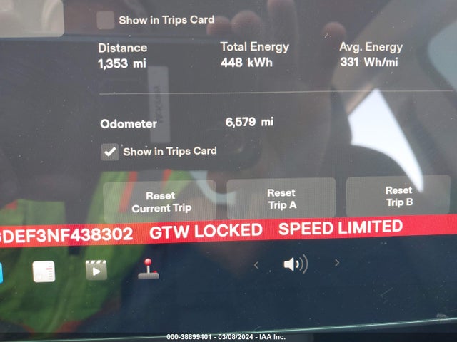 Tesla Model Y Performance Dual Motor All-wheel Drive 2022 7SAYGDEF3NF438302 Image 7