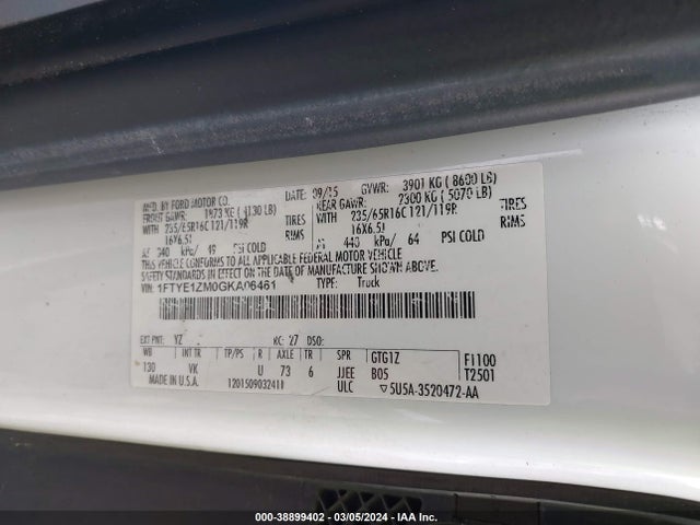 Ford Transit-150 2016 1FTYE1ZM0GKA06461 Image 9