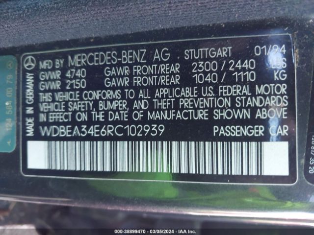 1994 MERCEDES-BENZ E WDBEA34E6RC102939 Photo 8