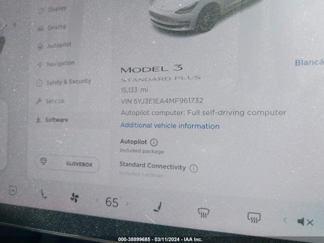 Tesla Model 3 Standard Range Plus Rear-wheel Drive 2021 5YJ3E1EA4MF961732 Image 7