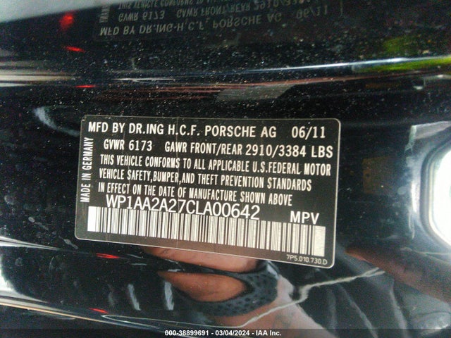 2012 PORSCHE CAYENNE WP1AA2A27CLA00642 Photo 8