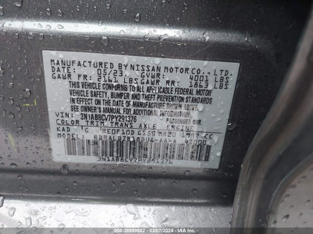 Nissan Sentra Sv Xtronic Cvt 2023 3N1AB8CV7PY291376 Image 9