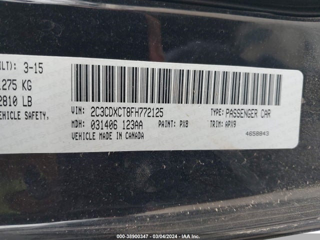 Dodge CHARGER R/T 2015 2C3CDXCT8FH772125 Image 9