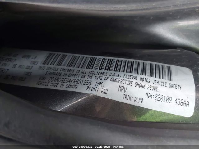 2C4RDGEG4KR631255 Dodge Grand Caravan Gt