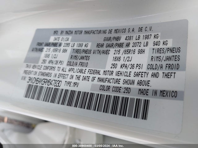 3MVDMBAM3RM647830 Mazda Cx-30 2.5 S