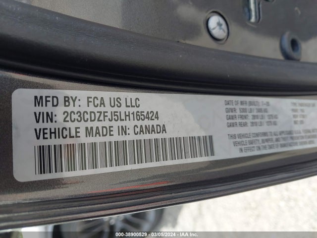 Dodge Challenger R/t Scat Pack 2020 2C3CDZFJ5LH165424 Image 9