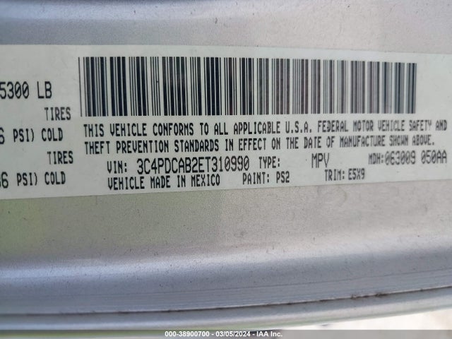 Dodge Journey American Value Pkg 2014 3C4PDCAB2ET310990 Image 9