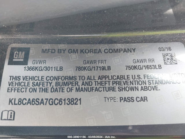 Chevrolet Spark Ls Manual 2016 KL8CA6SA7GC613821 Image 9