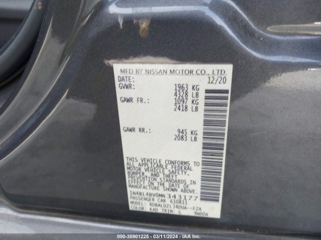 1N4BL4BV0MN343177 Nissan Altima S Fwd