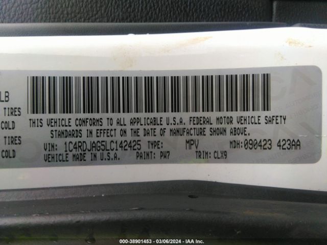 1C4RDJAG5LC142425 Dodge Durango Sxt Plus Awd