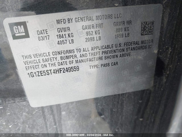 Chevrolet MALIBU 1LT 2017 1G1ZE5ST4HF249559 Image 9