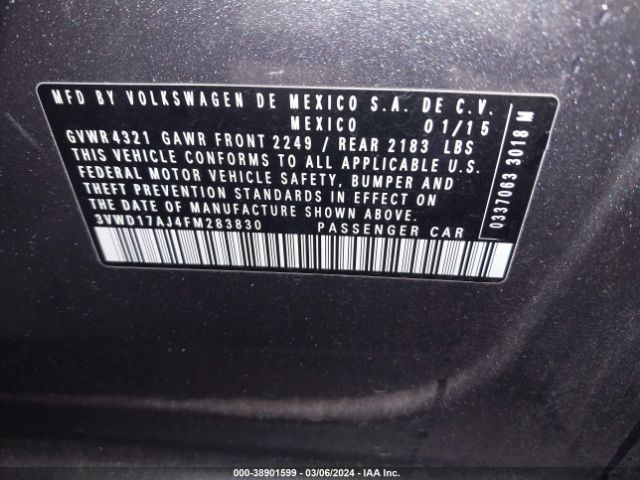 3VWD17AJ4FM283830 Volkswagen Jetta 1.8t Se