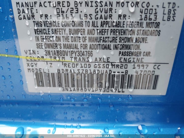 Nissan Sentra Sr Xtronic Cvt 2023 3N1AB8DV1PY304766 Image 9