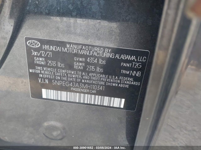 Hyundai SONATA SE 2021 5NPEG4JA3MH110341 Image 9