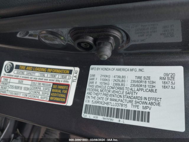 2020 HONDA CR-V 5J6RW2H87LL037815 Photo 8