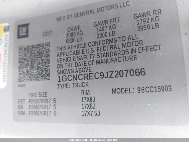 Chevrolet Silverado 1500 1lt 2018 1GCNCREC9JZ207066 Image 9